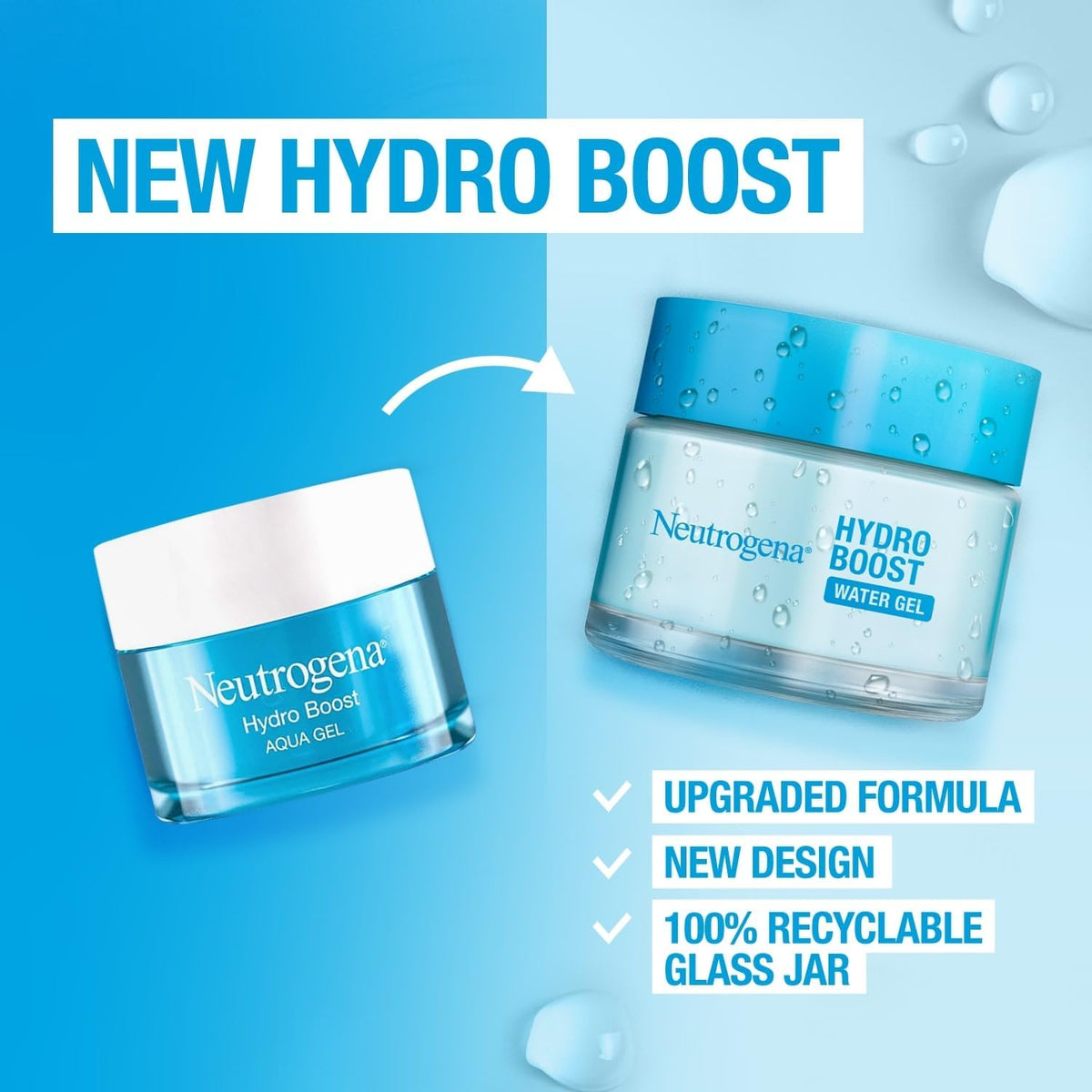 Neutrogena Hydro Boost Face Moisturizer Water Gel, 50ml (Packaging may vary)