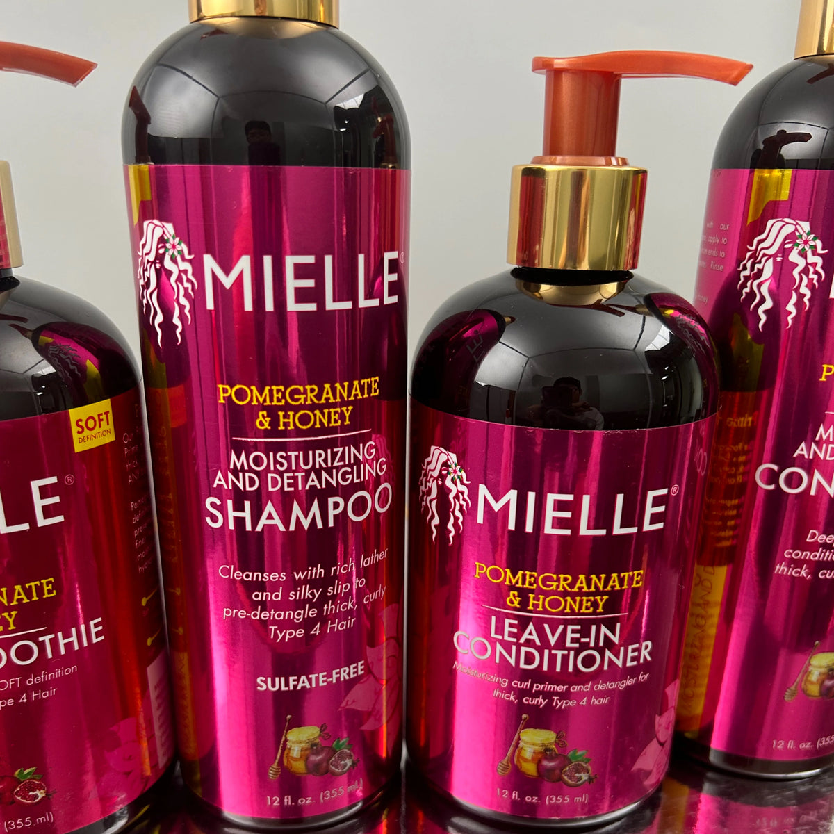 Hair Care Mielle Pomegranate & Honey Leave-In Conditioner Detangling Shampoo Curl Smoothie hair shiny