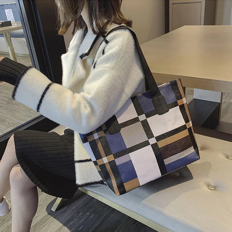 Yogodlns Ladies Large Capacity PU Leather Fashion Luxury Shoulder Bags Women Brief Casual Shopping Bolsa
