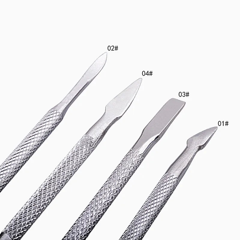 1Pcs Stainless Steel Double Head Cuticle Pusher for Manicure 2023 Tools for Nails Art Non-Slip Nail Cuticle Remover Accessories