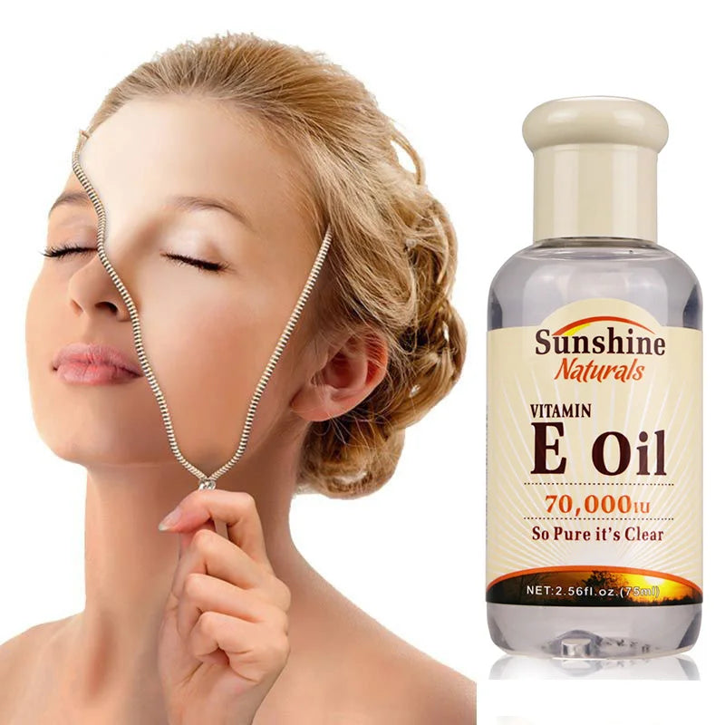 Pure Natural Vitamin E Oil Anti-Wrinkle Anti-aging Freckle Whitening Shrink Pores Reduce Dark Spots Stretch Marks Skin Care Tool