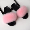 SARSALLYA Fur Slippers Women Real Fox Fur Slides Home Furry Flat Sandals Female Cute Fluffy House Shoes Woman Brand Luxury 2024