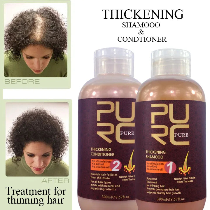 PURC Hair Growth Products Shampoo and Conditioner for Hair Loss Prevents Thinning Hair for Men and Women Hair Care