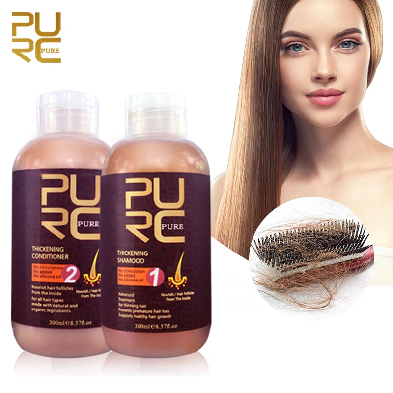 PURC Hair Growth Products Shampoo and Conditioner for Hair Loss Prevents Thinning Hair for Men and Women Hair Care