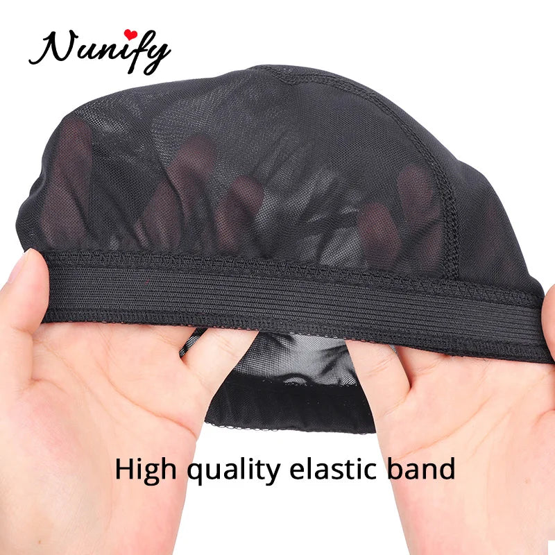 Nunify S/M/L Spandex Mesh Dome Wig Cap Easier Sew In Hair Stretchable Weaving Cap  Weaving Wig Cap Stretchable Hairnets