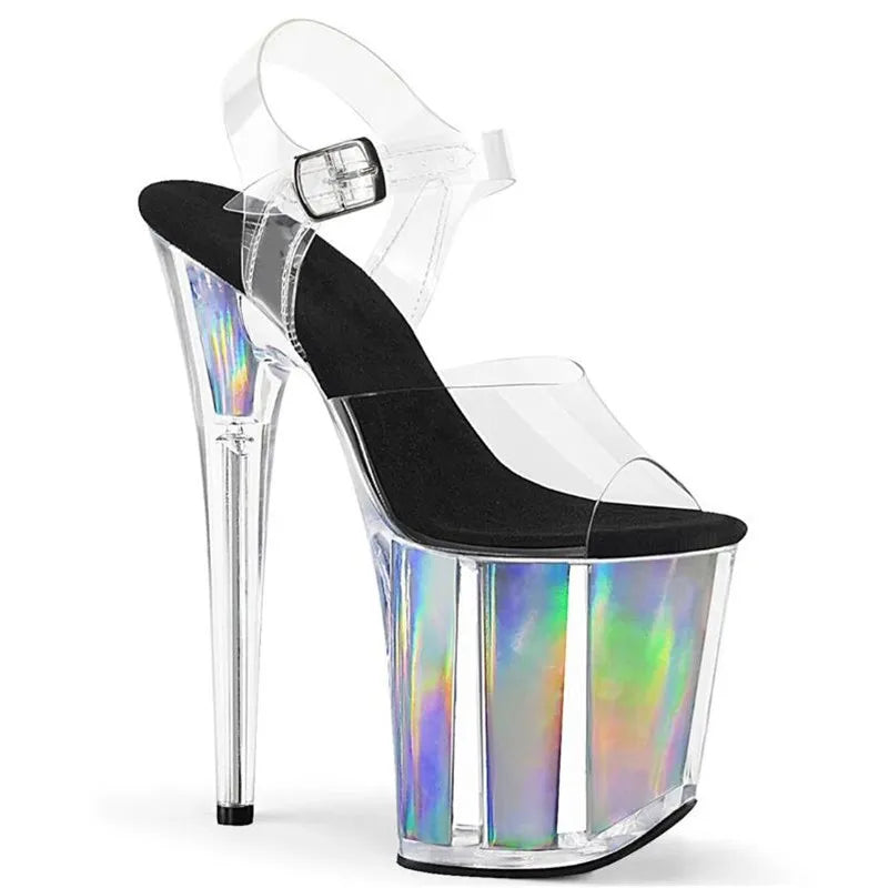 BBZAI New pattern Superior quality Super high heel ladies shoes 20CM Crystal Thin Heels Sandals shoes Waterproof 10CM 34-45 46