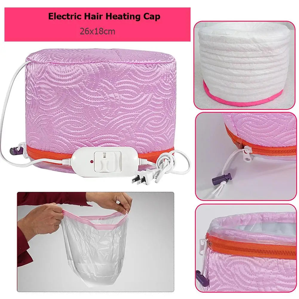 Adjustable Heating Hair Cap Steamer Nourishing Thermal Treatment Baking Oil Cap Hair Mask Spa Home Salon Hair Care Styling Tool