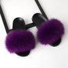 SARSALLYA Fur Slippers Women Real Fox Fur Slides Home Furry Flat Sandals Female Cute Fluffy House Shoes Woman Brand Luxury 2024