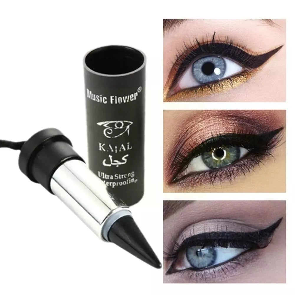 1PC Black Tube Lipstick-style Ribbon Eyeliner Black Lasting Portable Natural Eye Waterproof Liner Pen Cream Long Lasting