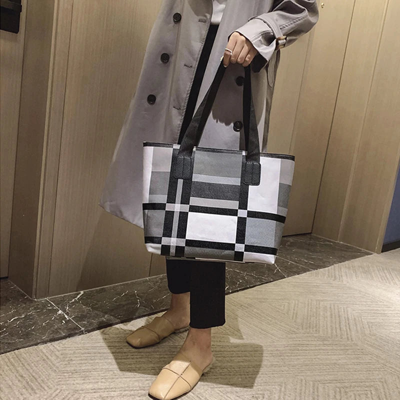 Yogodlns Ladies Large Capacity PU Leather Fashion Luxury Shoulder Bags Women Brief Casual Shopping Bolsa