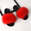 SARSALLYA Fur Slippers Women Real Fox Fur Slides Home Furry Flat Sandals Female Cute Fluffy House Shoes Woman Brand Luxury 2024