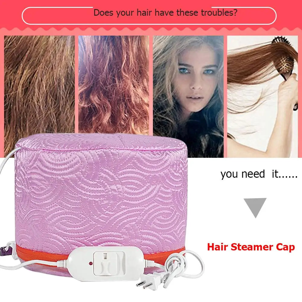 Adjustable Heating Hair Cap Steamer Nourishing Thermal Treatment Baking Oil Cap Hair Mask Spa Home Salon Hair Care Styling Tool