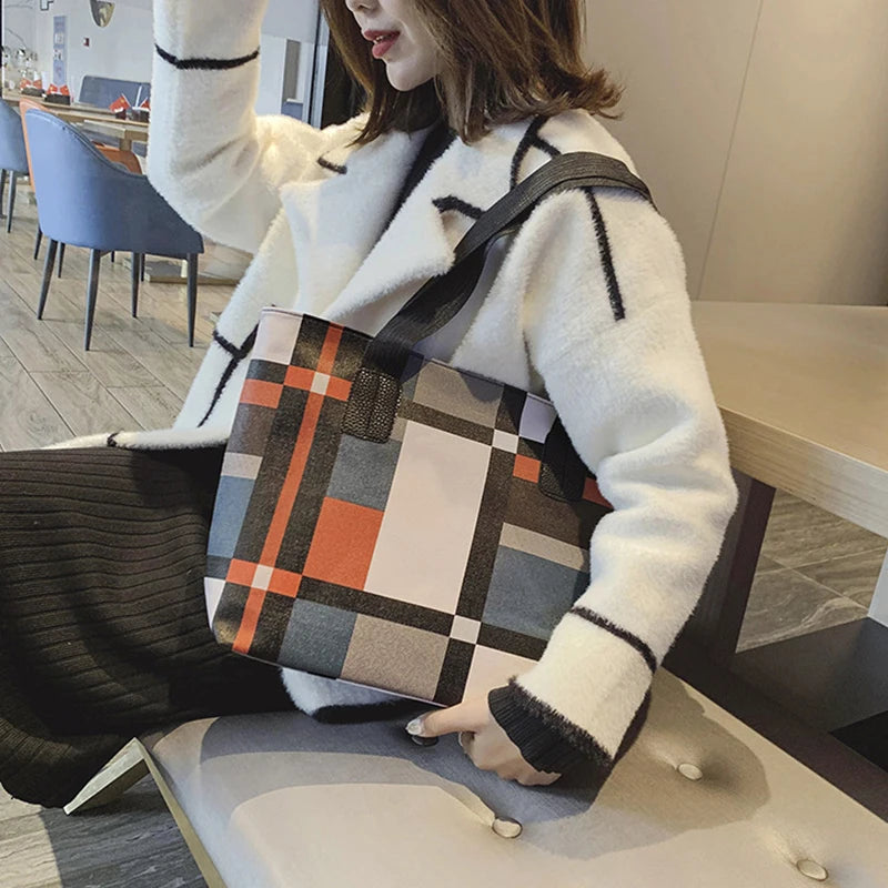 Yogodlns Ladies Large Capacity PU Leather Fashion Luxury Shoulder Bags Women Brief Casual Shopping Bolsa