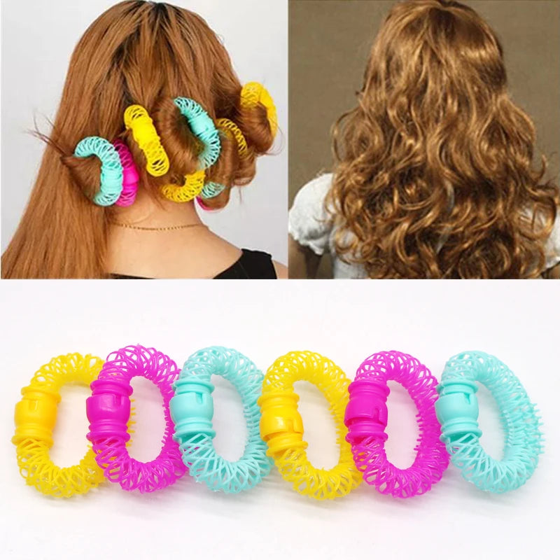 8/16Pcs Hair Styling Donuts Hair Styling Roller Hairdress Plastic Bendy Soft Curler Spiral Curls Rollers DIY Hair Styling Tools