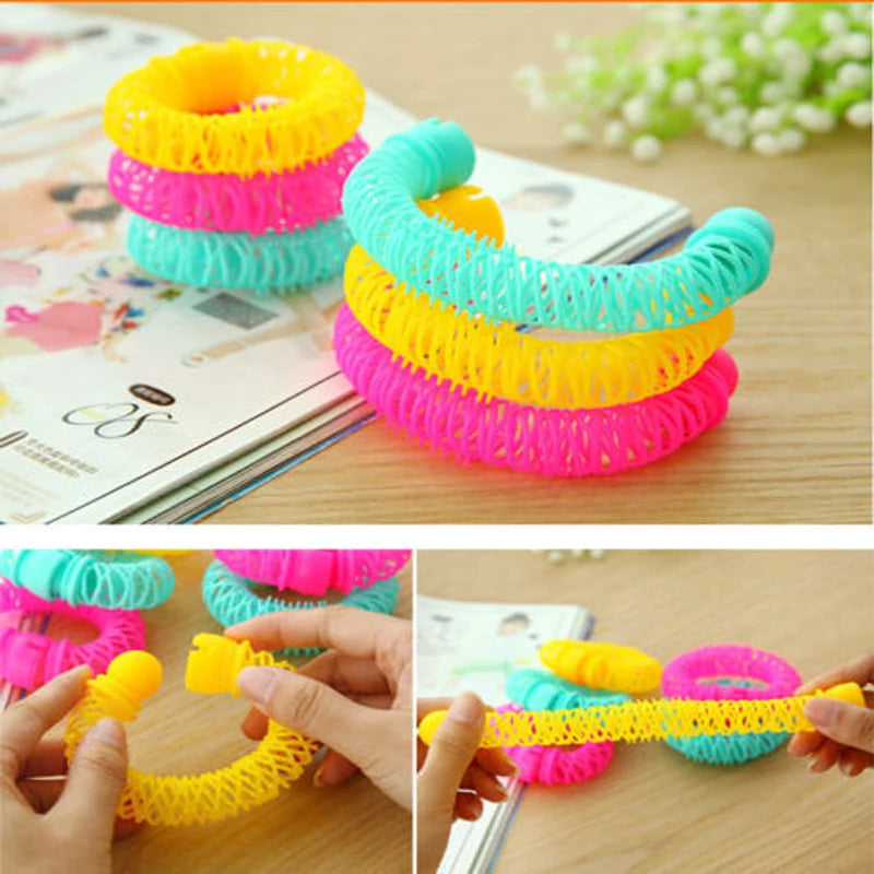 8/16Pcs Hair Styling Donuts Hair Styling Roller Hairdress Plastic Bendy Soft Curler Spiral Curls Rollers DIY Hair Styling Tools