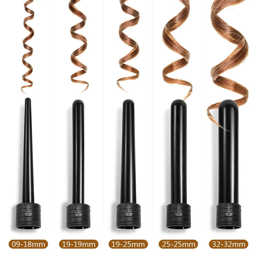 5 in 1 Hair Curling Iron Multifunctional barrel Rotating Professional salon Hair Curler