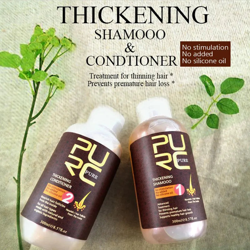 PURC Hair Growth Products Shampoo and Conditioner for Hair Loss Prevents Thinning Hair for Men and Women Hair Care