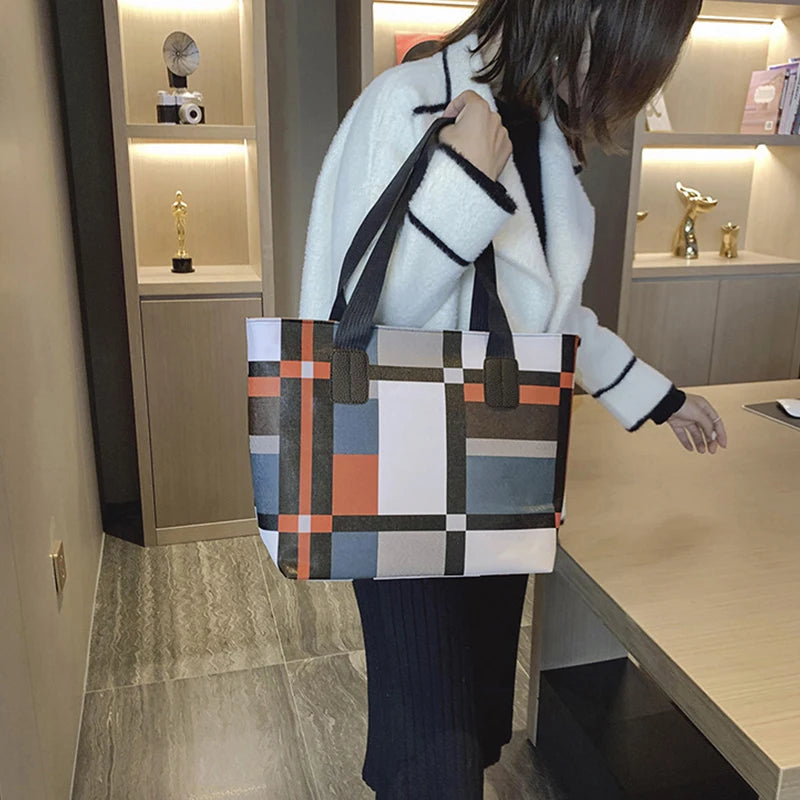 Yogodlns Ladies Large Capacity PU Leather Fashion Luxury Shoulder Bags Women Brief Casual Shopping Bolsa
