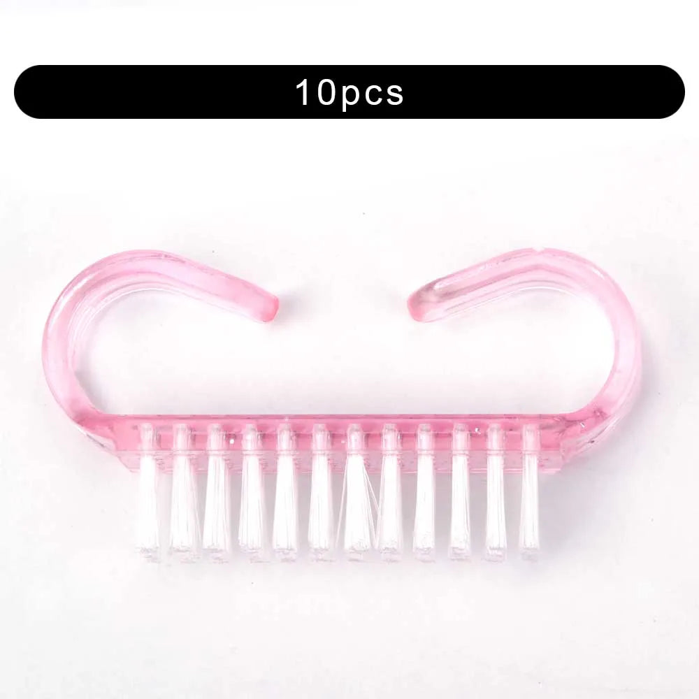 Top Cleaning Nail Brush Nail Art Plastic Soft Remove Dust Finger Care UV Gel Manicure Pedicure Tool Makeup Brushes Scrubbing