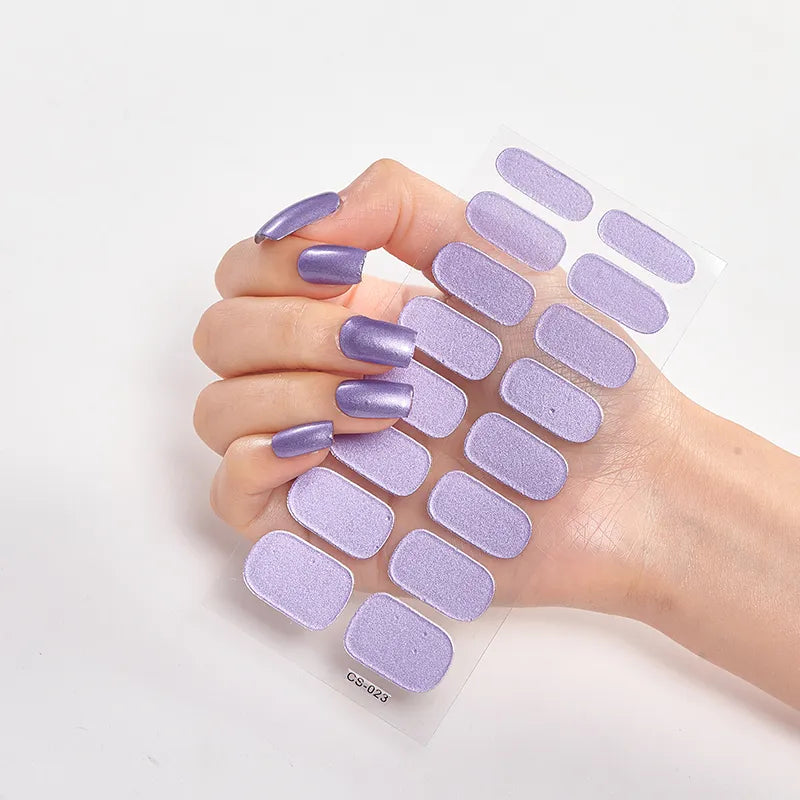 Nailart Sticker Pure Solid Color Self Adhesive Nail Sticker Nail Sticker set Nail Accesoires Nail Strips Full Beauty Adesivos