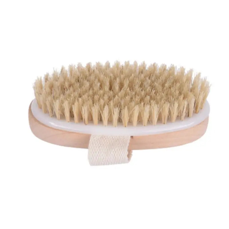 Natural Boar Bristles Dry Body Brush Wooden Oval Shower Bath Brushes Exfoliating Massage Cellulite Treatment Blood C5AC