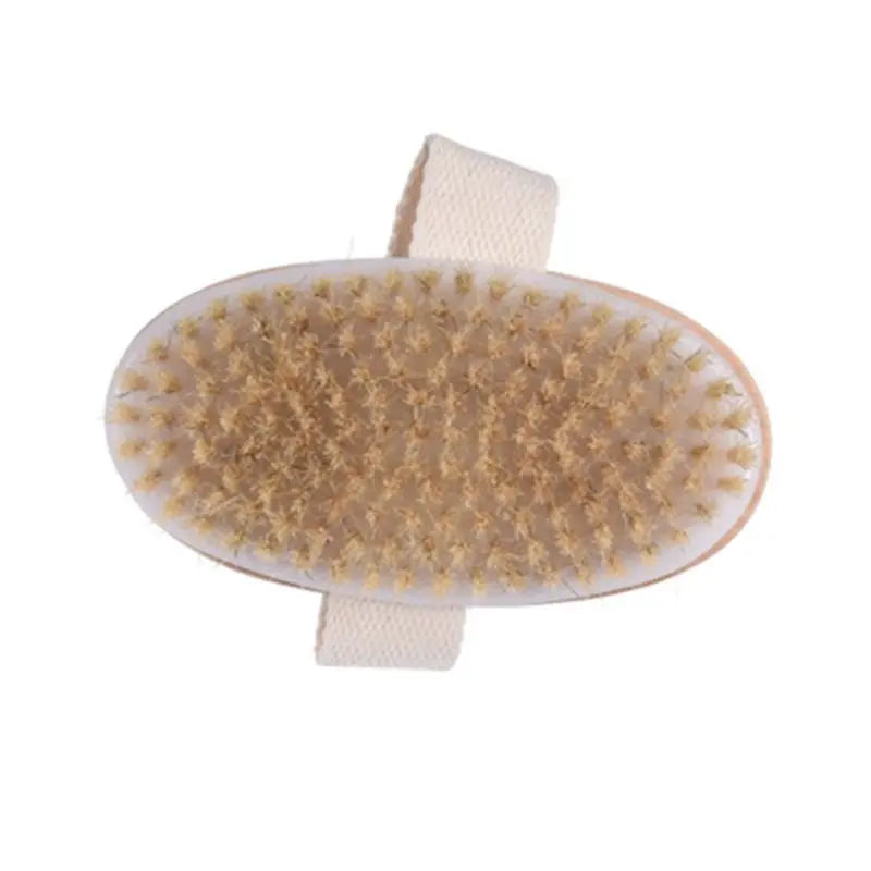 Natural Boar Bristles Dry Body Brush Wooden Oval Shower Bath Brushes Exfoliating Massage Cellulite Treatment Blood C5AC