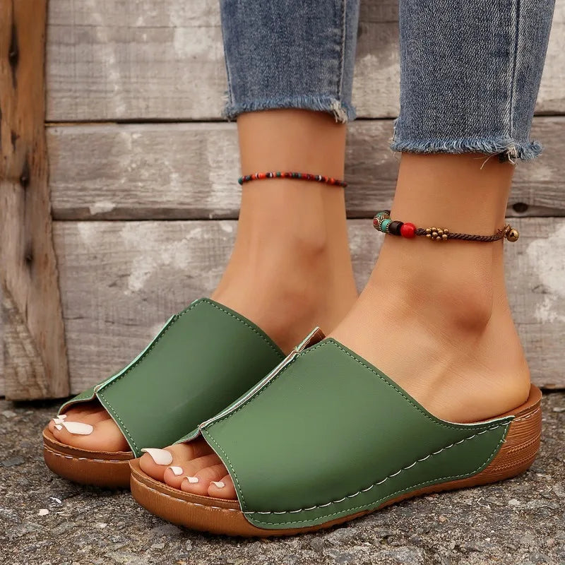 New Women's Sandals Premium Orthopedic Bunion Corrector Flats Casual Soft Sole Beach Wedge Vulcanized Shoes Zapatillas De Mujer