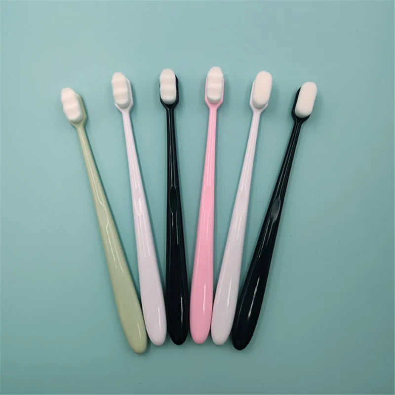 3pcs Ultra-fine Toothbrushes Wave Nano Million Bristles Micro Soft Tooth Brush With Holder Portable Oral Care Eco Product Kit