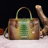 Ombre Crocodile Embossed Boston