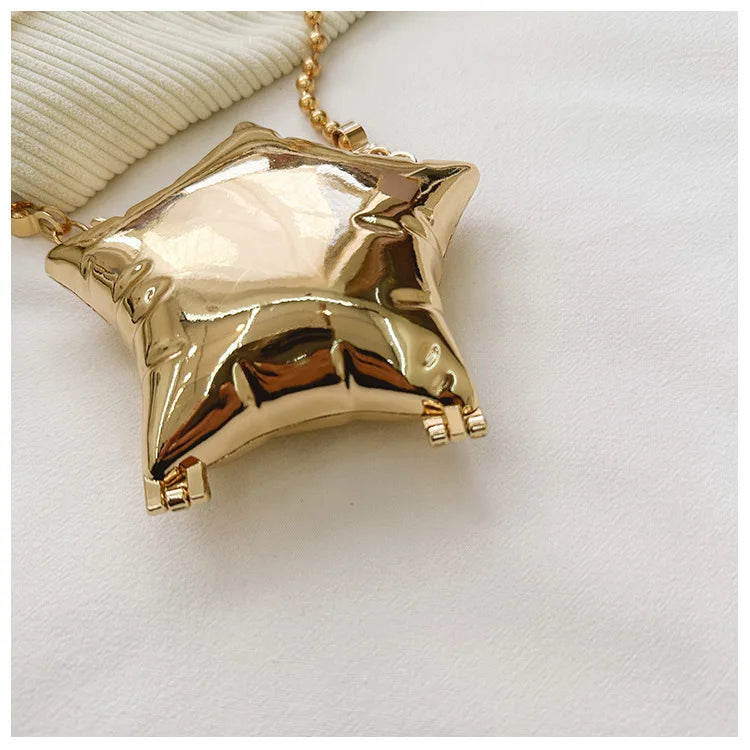 Fashion Metal Mouth Red Bag for Women High Quality Gold Shoulder Bags Designer Hollow Out Crossbody Bag Cute Dinner Bag Handbags