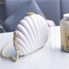 White Acrylic Seashell Shape Women's Handbags Party Fashion Chain Wedding Evening Bag Lady Purses Shell Shoulder Crossbody bag