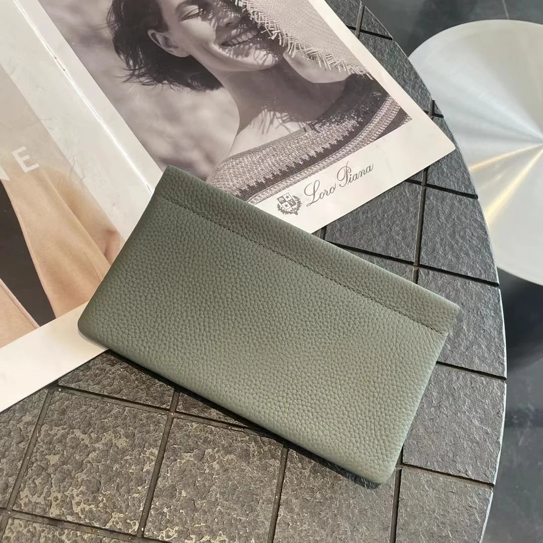 Leather Ladies Clip Clutch