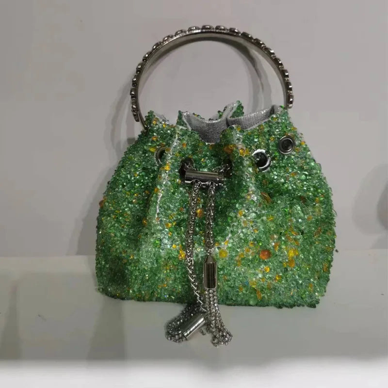 Luxury Designer Colorful Stones Evening Clutch Bag Wedding