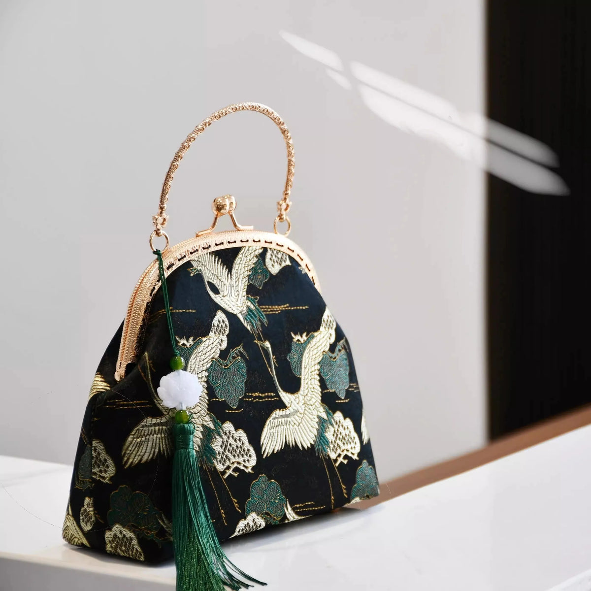Vintage Metal Shell Bag Palace Bags Fringe Tassel Fashion Women Mother Chic Lady Gift Bags Women's Handbags Purses 120CM Chain