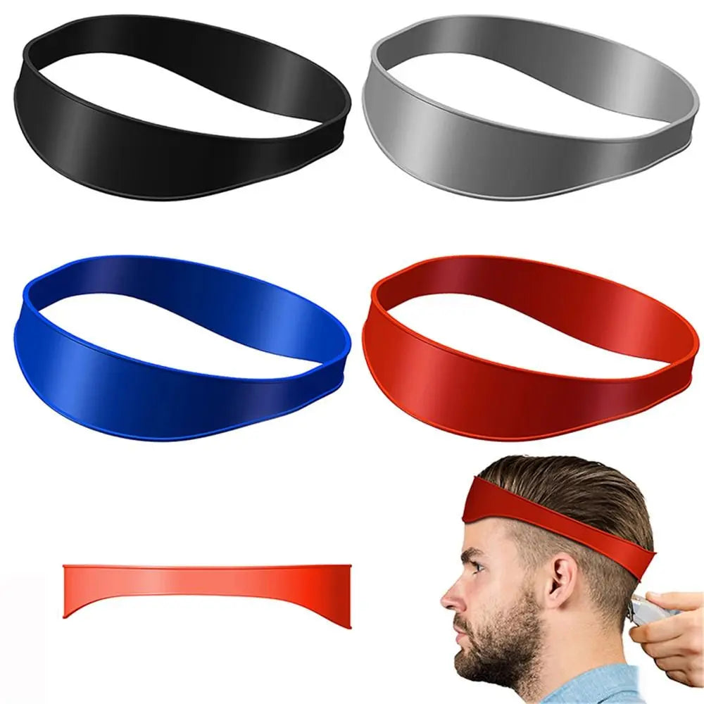 DIY Home Haircuts Curved Headband Silicone Neckline Shaving Template and Hair Cutting Guide Hair Styling Tool