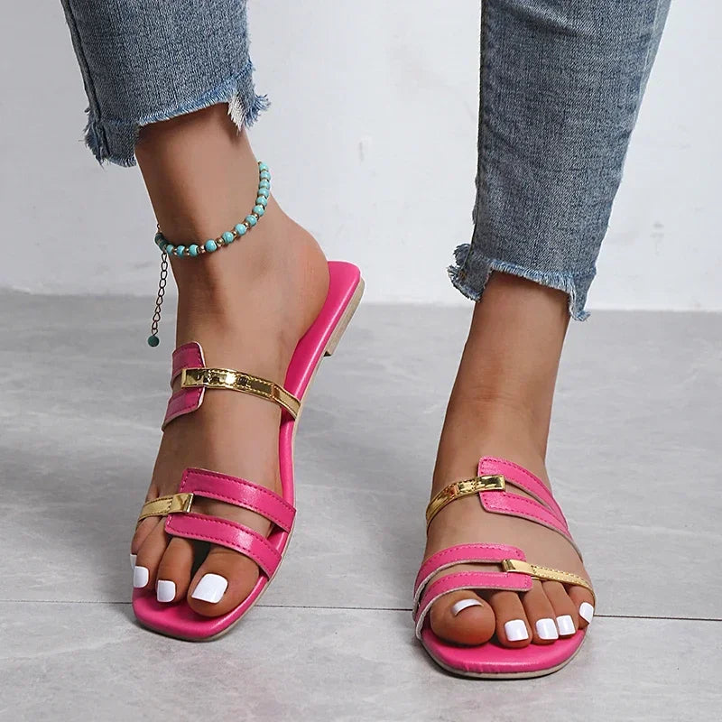 Women Casual Anti-slip Slippers Comfortable Outdoor Sandals Fashion Flat Slippers Elegant Designer Shoes Summer New Slides Women