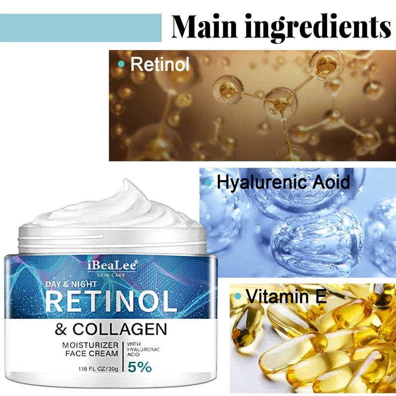 Retinol Face Cream Facial Anti Aging Care Firming Skin Reduce Neck Wrinkles Efficient Moisturizing Skin Anti Wrinkle Cream