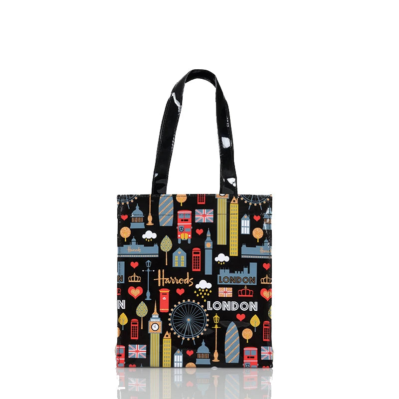 Green Striped PVC Women's Tote