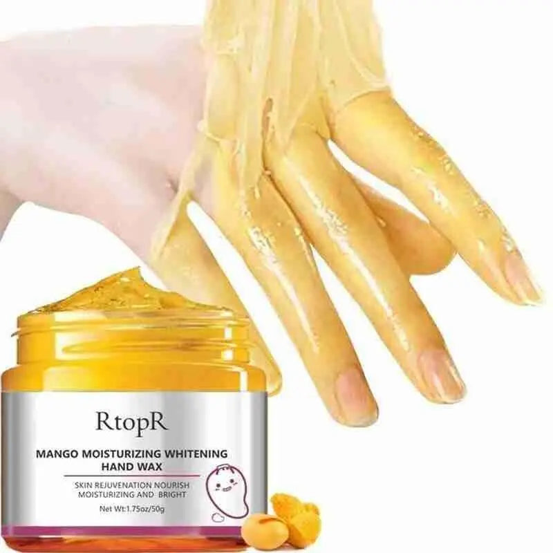 Mango Moisturizing Hand Wax Whitening Hand Mask Anti-Aging Nourishing Hand Calluses Improve Dryness Care Skin Exfoliating Q0B6