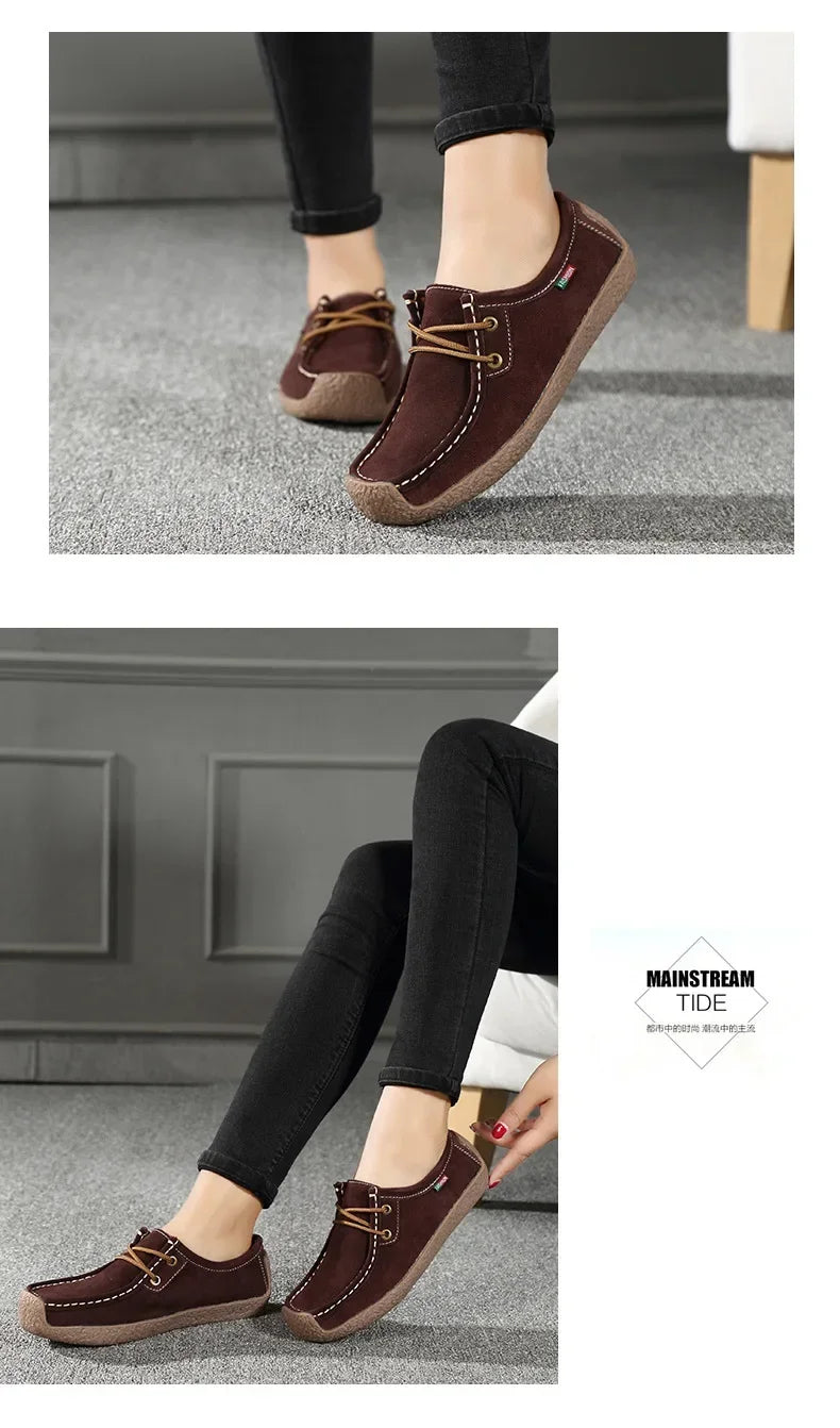 Women Flats Fashion Casual Sneakers  Autumn New Comfortable Female Casual Walking Footwear Fashion Large Size Loafers Shoes