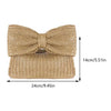 Women Bow Purse Summer Straw Woven Clutch Bag Luxury Design Handbags Purses Vacation Beach Tote Formal Party Wedding 2024 New