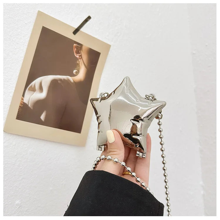 Fashion Metal Mouth Red Bag for Women High Quality Gold Shoulder Bags Designer Hollow Out Crossbody Bag Cute Dinner Bag Handbags
