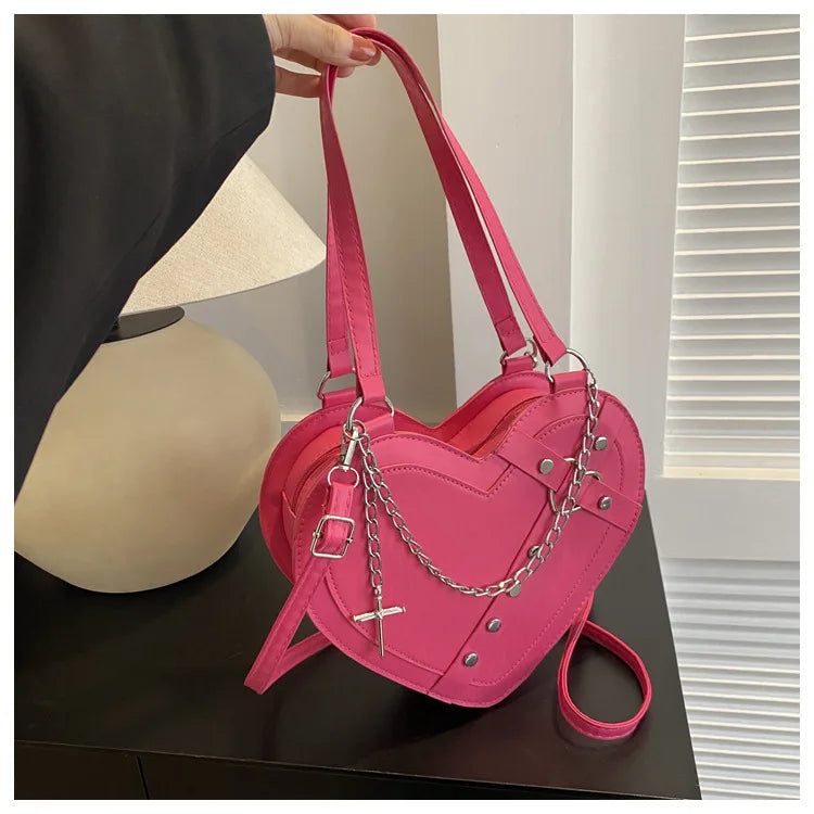 Korean Cute Niche Design Foreign Gas Crossbody Bag Handbag Winter New Trend Love Shoulder Bag One Shoulder Diagonal Shoulder Bag