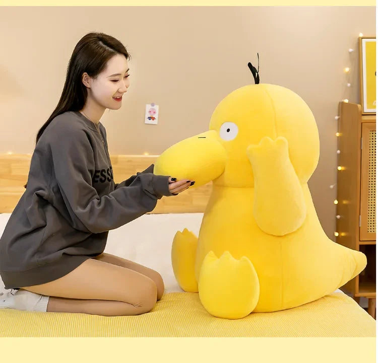 80CM Super Big Size Pokemon Peluche Stupid and Cute Psyduck Doll Plush Toy Stuffed Animal Plushies Children's Gift