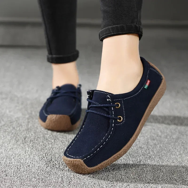 Women Flats Fashion Casual Sneakers  Autumn New Comfortable Female Casual Walking Footwear Fashion Large Size Loafers Shoes