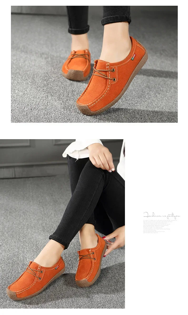 Women Flats Fashion Casual Sneakers  Autumn New Comfortable Female Casual Walking Footwear Fashion Large Size Loafers Shoes