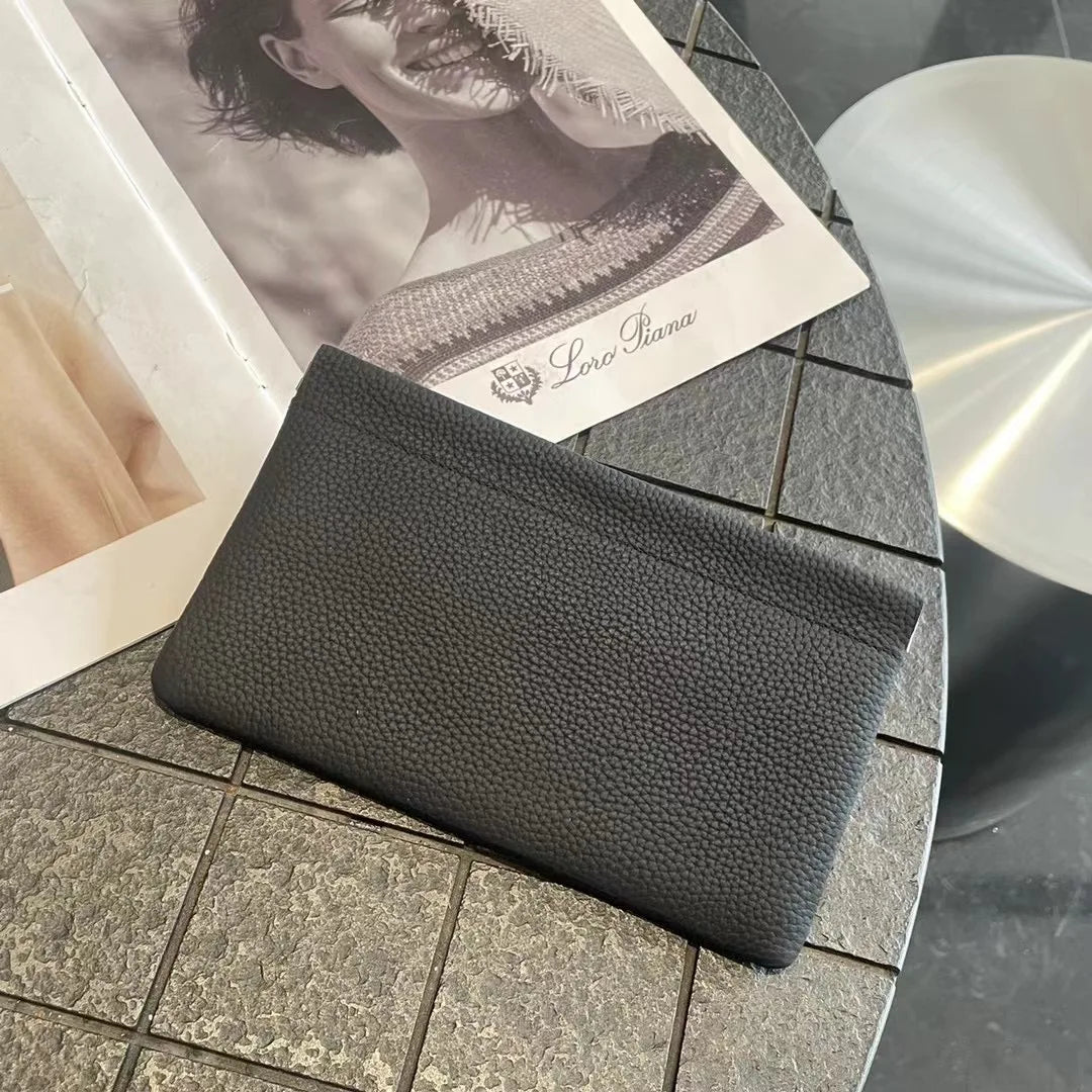 Leather Ladies Clip Clutch