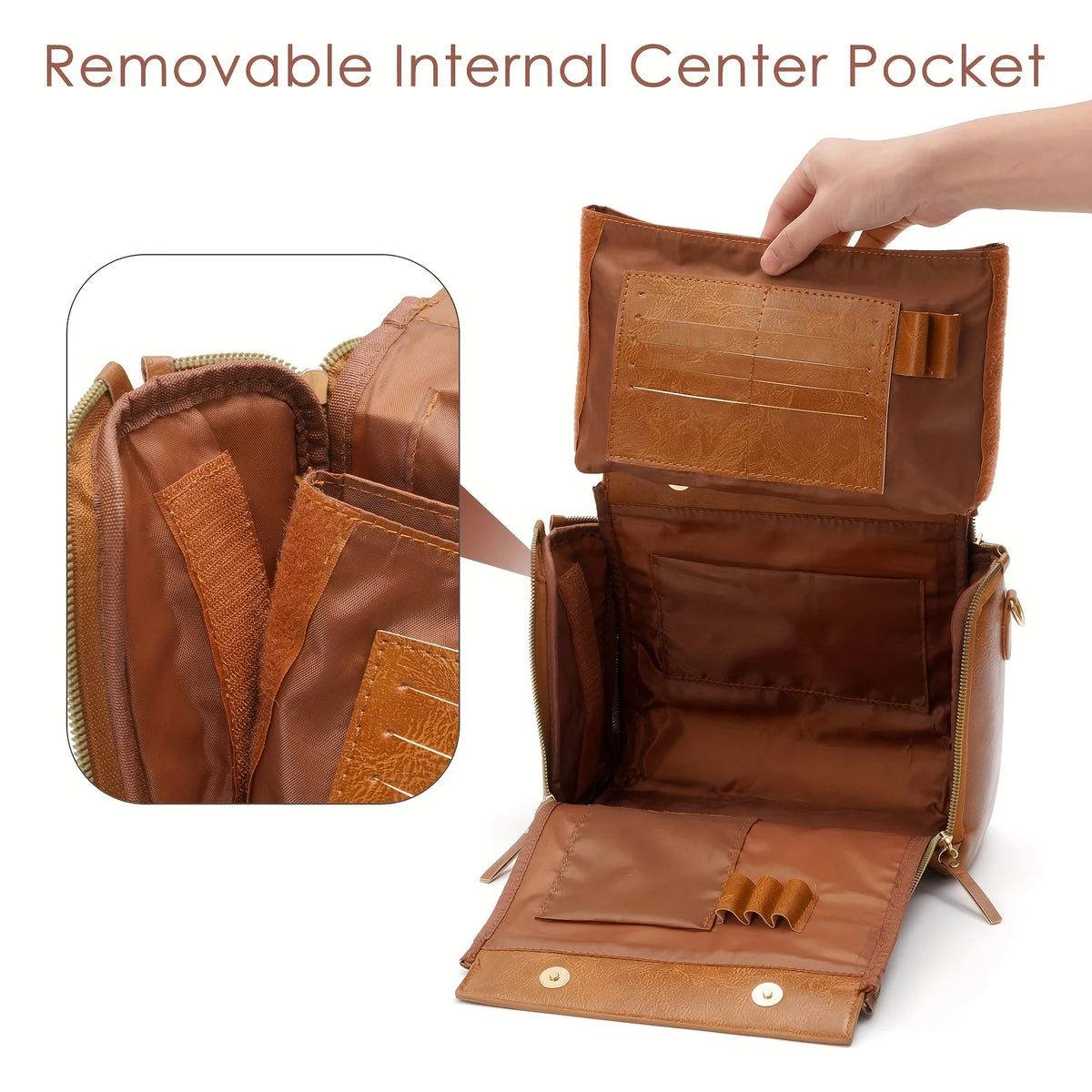Retro Handbag PU Leather Women Bag Purse Portable Storage Bag With Multi Card Slots Women's Multi Layer Crossbody Bag