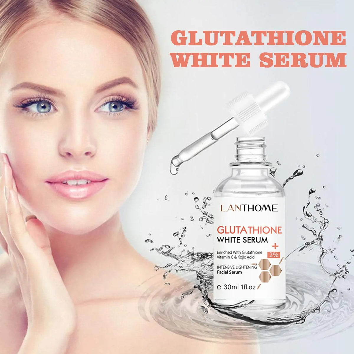 Glutathione Face Serum Whitening Brighten Skin