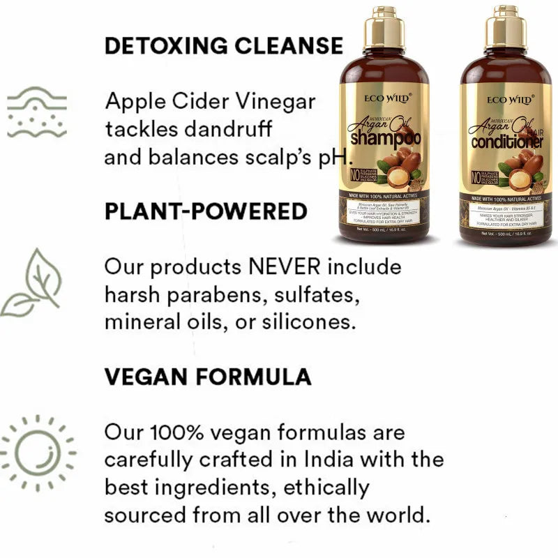 Gentle Apple Cider Vinegar Shampoo Conditioner  for Dry Hair Increase Gloss, Reduce Split Ends Tratamiento Para La Caspa